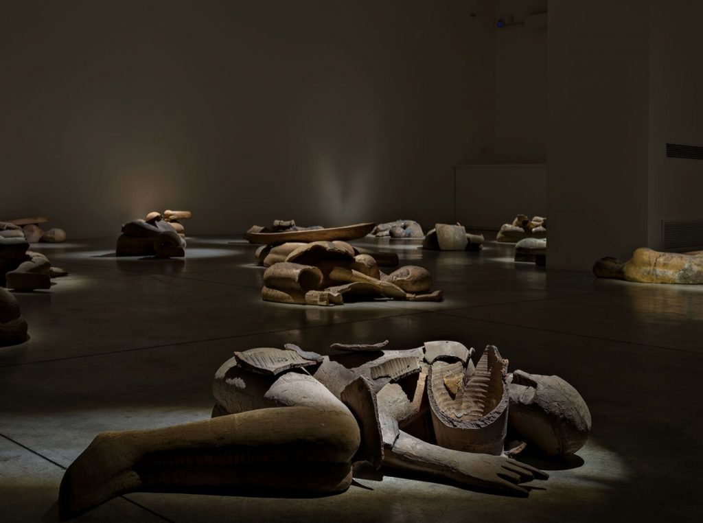 Mimmo Paladino's I Dormienti, Installation View at Cardi Gallery, Milan.