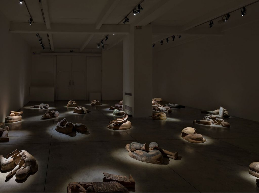 Mimmo Paladino's I Dormienti, Installation View at Cardi Gallery, Milan.